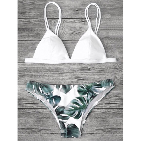 Zaful Other - 🎉HP🎉 Palm Leaf Two Piece Bikini